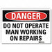 Danger Sign 7 in x 10 in Rflct Sheeting