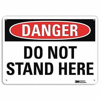 Danger Sign 10 in x 14 in Aluminum