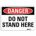 Danger Sign 7 in x 14 in Aluminum