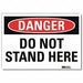 Danger Sign 7inx10in Reflective Sheeting