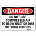 Danger Sign 5inx7in Reflective Sheeting