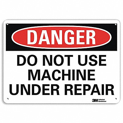 Danger Sign 10 inx14 in Plastic