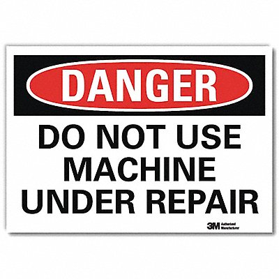 Danger Sign 5 in x 7 in Rflct Sheeting