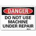 Danger Sign 10 in x 14 in Rflct Sheeting
