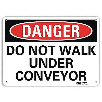 Danger Sign 7 in x 10 in Aluminum