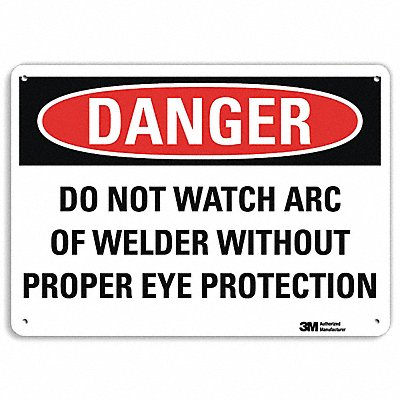 Danger Sign 10 inx14 in Plastic