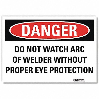 Danger Sign 5 in x 7 in Rflct Sheeting