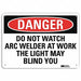 Danger Sign 10 in x 14 in Aluminum