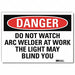 Danger Sign 7 in x 10 in Rflct Sheeting