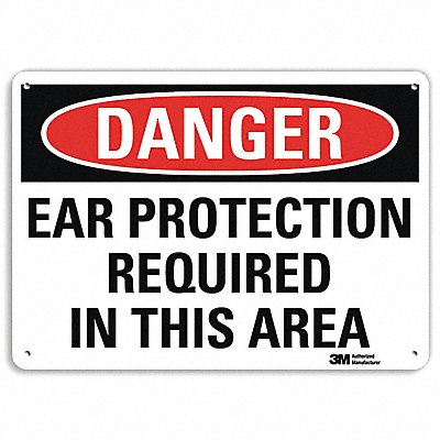 Danger Sign 10 inx14 in Aluminum