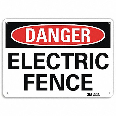 Danger Sign 7 in x 10 in Plastic