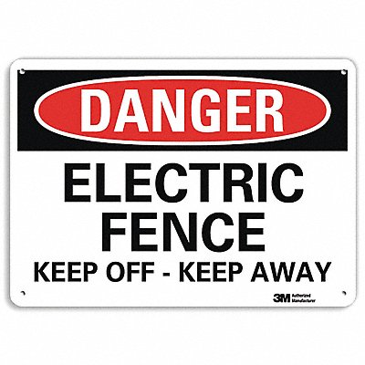 Danger Sign 10 in x 14 in Aluminum