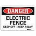 Danger Sign 10 in x 14 in Aluminum