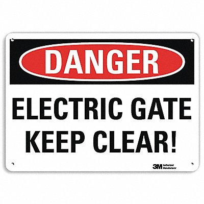 Danger Sign 7 in x 10 in Plastic