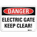 Danger Sign 7 in x 10 in Aluminum