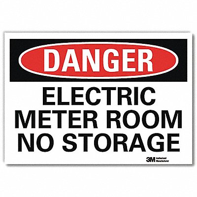 Danger Sign 5 in x 7 in Rflct Sheeting