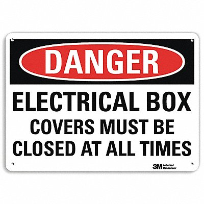 Danger Sign 7 in x 10 in Aluminum