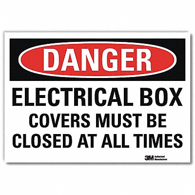 Danger Sign 10 in x 14 in Rflct Sheeting