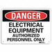 Danger Sign 7 inx10 in Plastic