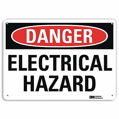 Danger Sign 7 in x 10 in Plastic