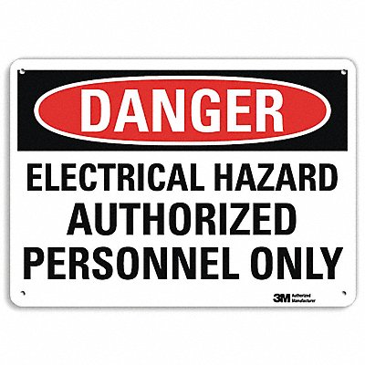 Danger Sign 10 inx14 in Plastic