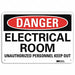 Danger Sign 7 in x 10 in Aluminum