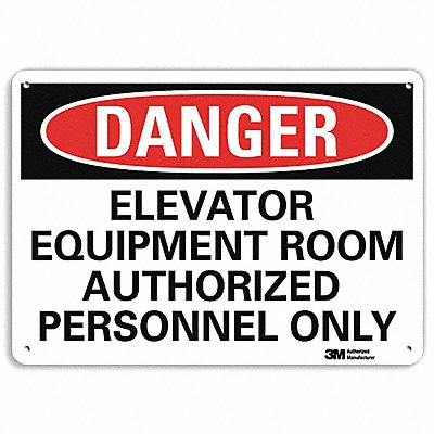 Danger Sign 7 inx10 in Plastic