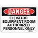 Danger Sign 10 in x 14 in Aluminum