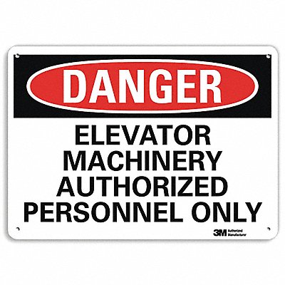 Danger Sign 10 in x 14 in Aluminum