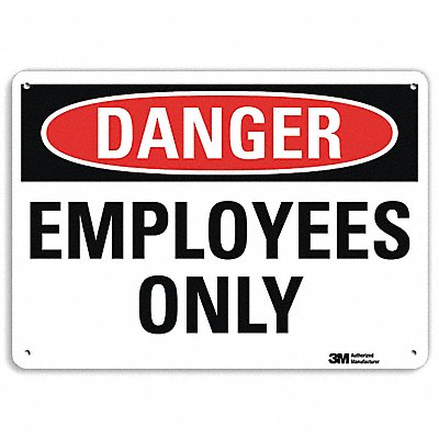 Danger Sign 10 inx14 in Aluminum