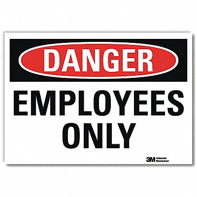 Danger Sign 10 in x 14 in Rflct Sheeting