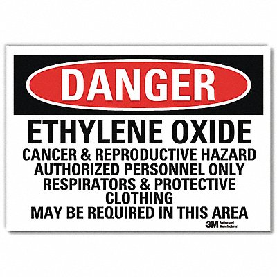 Danger Sign 5 in x 7 in Rflct Sheeting