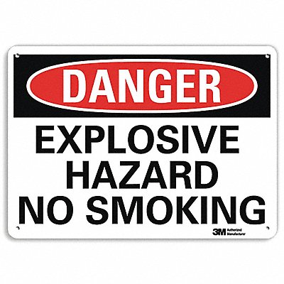 Danger Sign 7 in x 10 in Aluminum