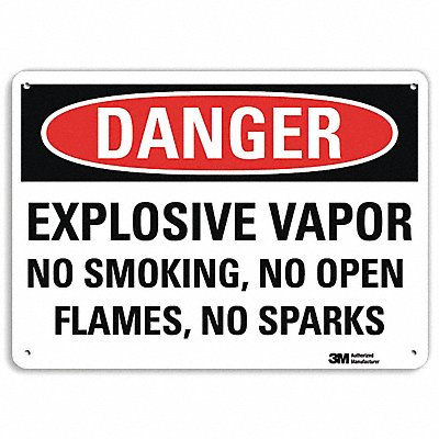 Danger No Smoking Sign 10 x 14 Alum
