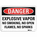 Danger No Smoking Sign 10 x 14 Alum