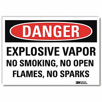 Danger Sign 10 in x 14 in Rflct Sheeting