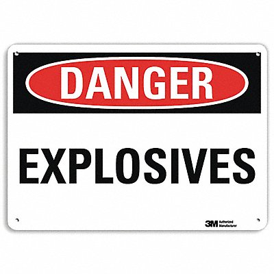 Danger Sign 7 in x 10 in Plastic