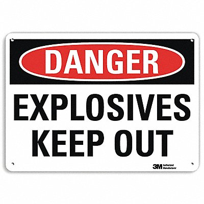 Danger Sign 10 in x 14 in Plastic