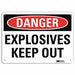 Danger Sign 7 in x 10 in Plastic