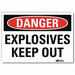 Danger Sign 10 in x 14 in Rflct Sheeting