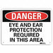 Danger Sign 10 in x 14 in Aluminum