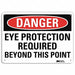 Danger Sign 7 in x 10 in Aluminum