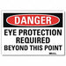 Danger Sign 7 in x 10 in Rflct Sheeting