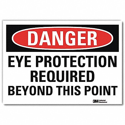 Danger Sign 5 in x 7 in Rflct Sheeting