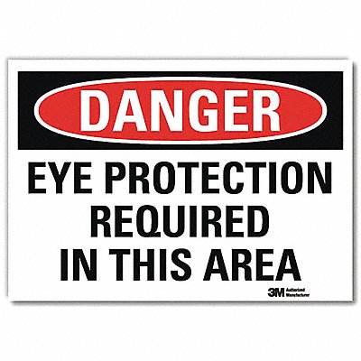 Danger Sign 7 in x 10 in Rflct Sheeting