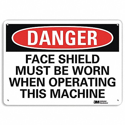 Danger Sign 10 inx14 in Aluminum