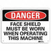 Danger Sign 10 inx14 in Aluminum
