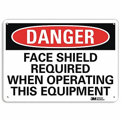 Danger Sign 10 in x 14 in Aluminum