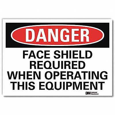 Danger Sign 10 in x 14 in Rflct Sheeting