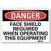 Danger Sign 10 in x 14 in Rflct Sheeting